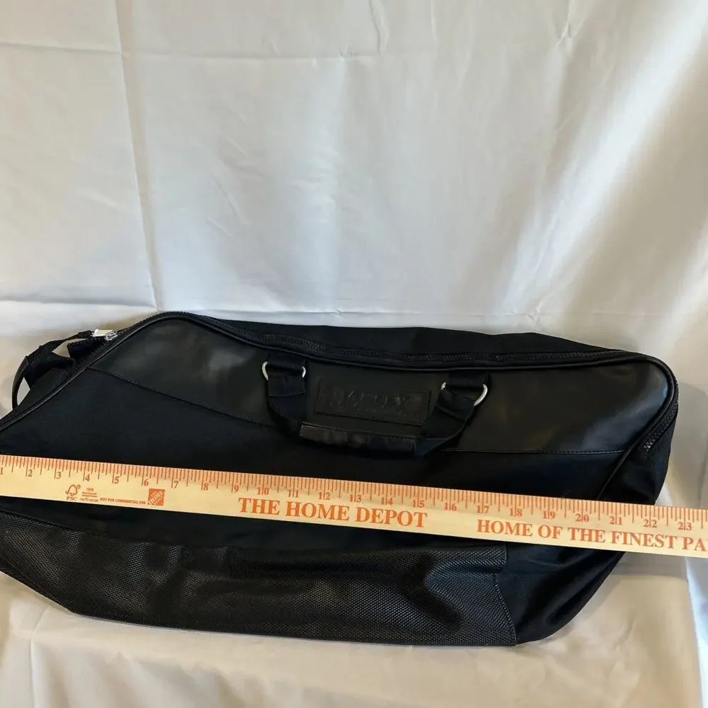 Harley SaddleBag Luggage Bag Double Zipper and Double Handle Black